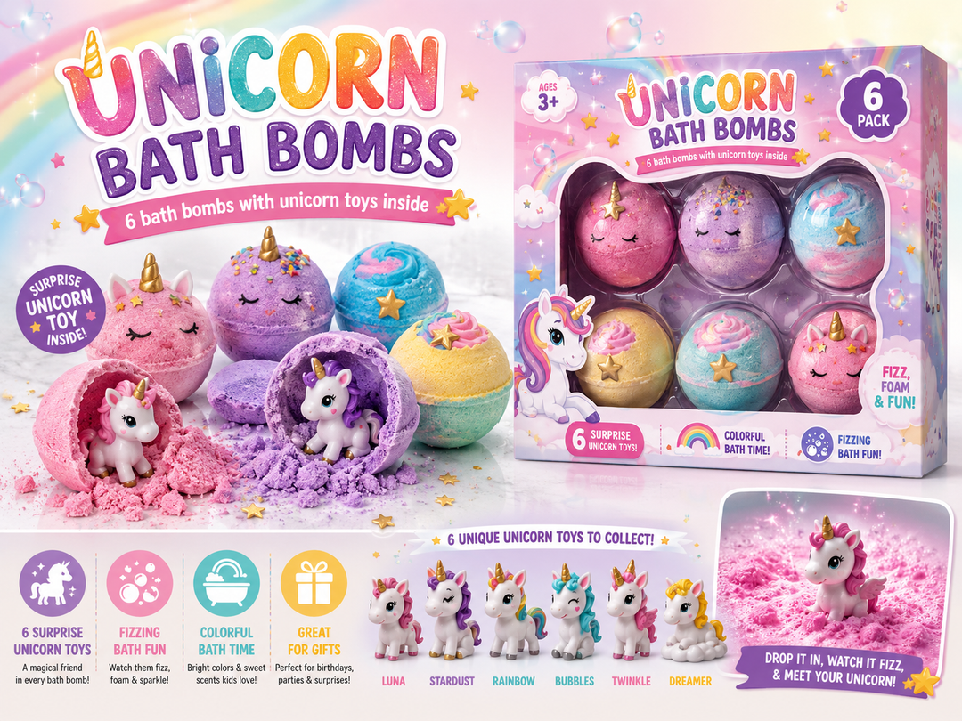 Tub Works® Unicorn Bath Bombs™, 6 Pack