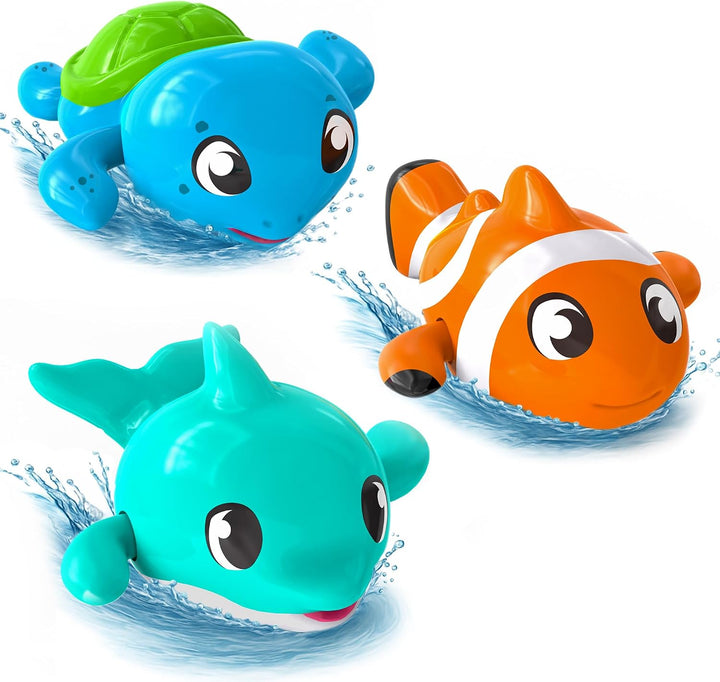 Tub Works® Swimmers™ Wind Up Baby Bath Toys, Marine™ 3 Pack