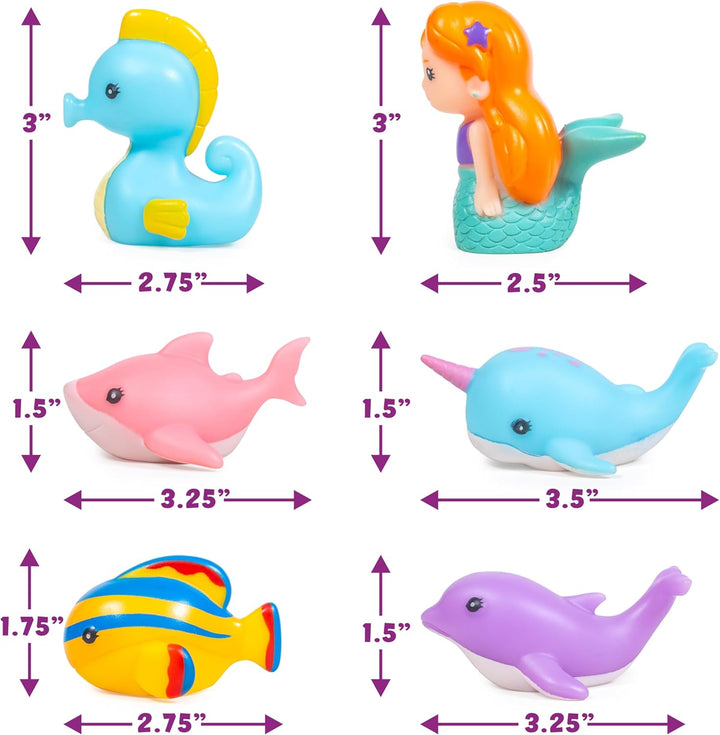 Tub Works® Mermaid Lagoon™ Light Up Bath Toys, 6 Pack