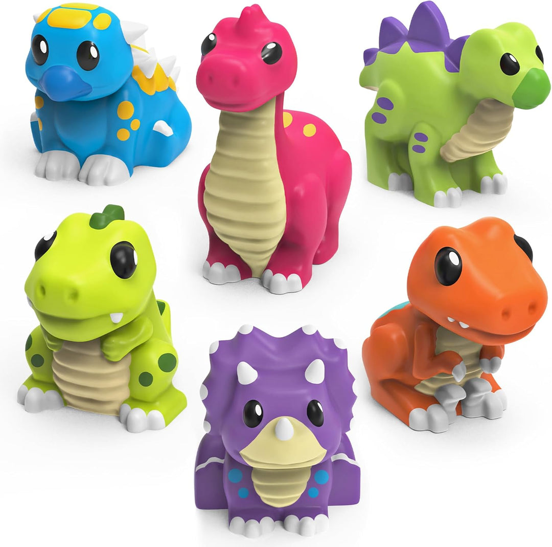Tub Works® Dinosaur Mold Free Bath Toys, 6 Pack