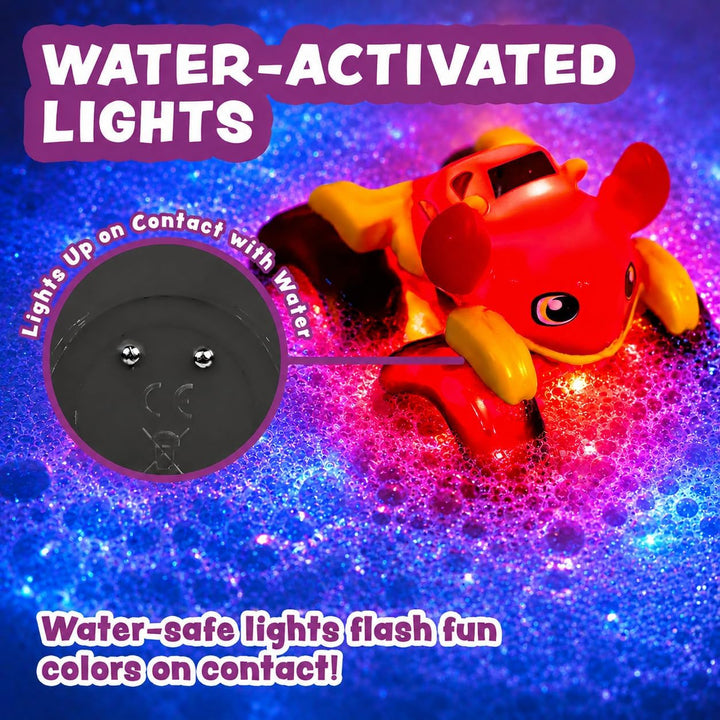 Tub Works® Monster Trucks™ Light Up Bath Toys, 3 Pack, Crab, Ray & Octopus