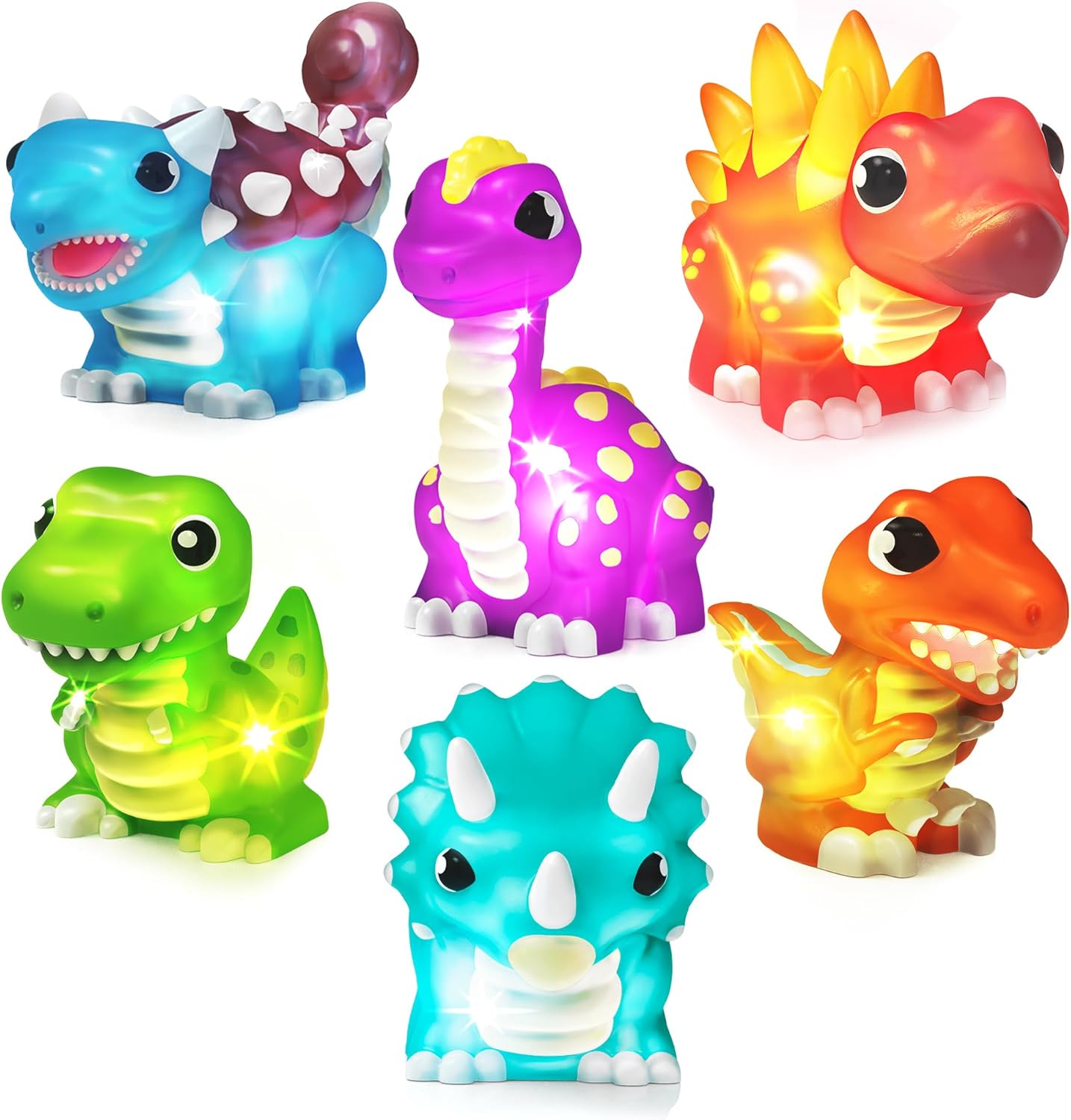 Tub Works® Dinos™ Dinosaur Light Up Bath Toys, 6 Pack – Tub Works LLC
