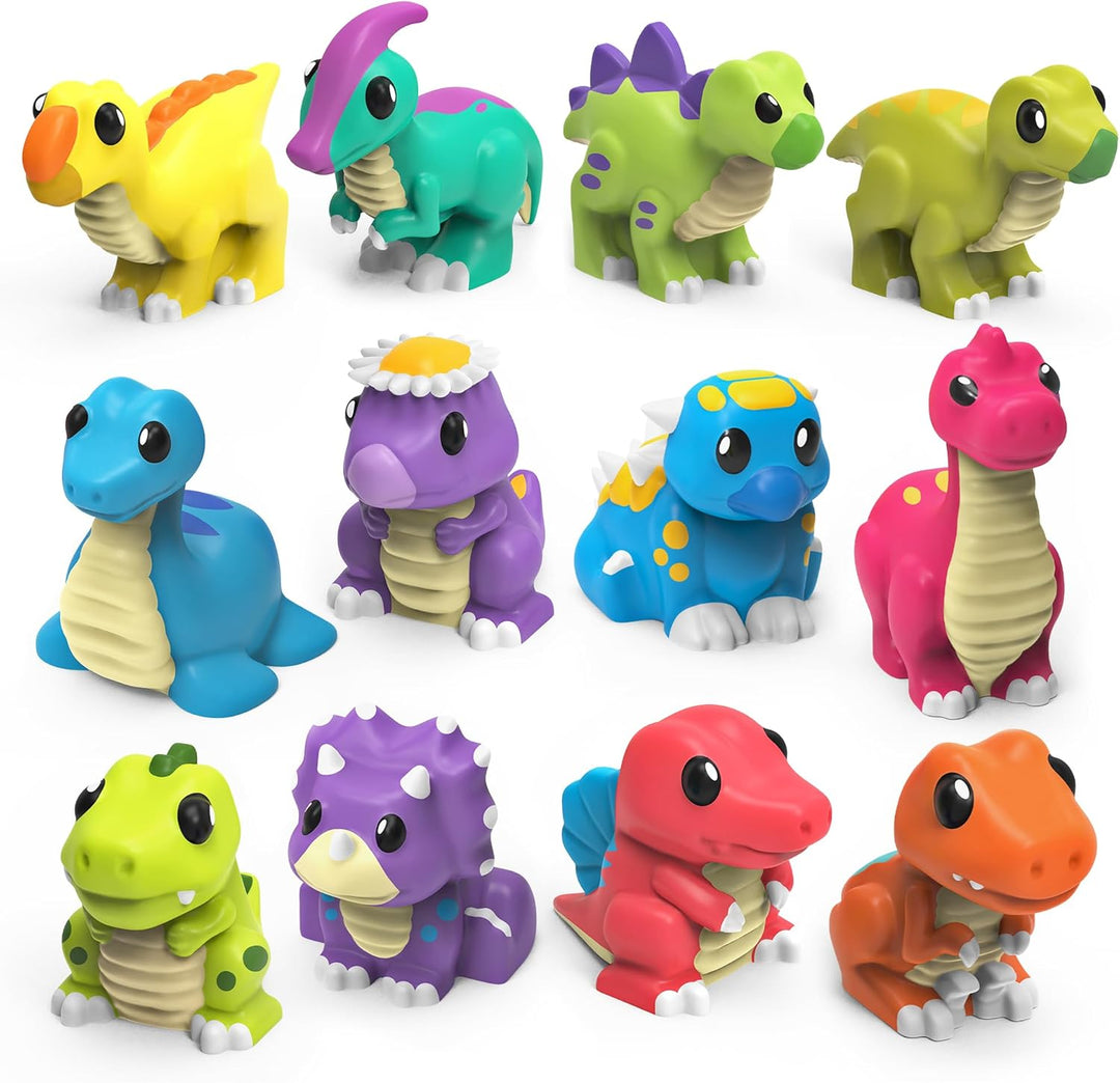 Tub Works® Dinosaur Mold Free Bath Toys, 12 Pack