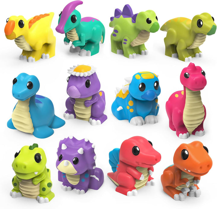 Tub Works® Dinosaur Mold Free Bath Toys, 12 Pack