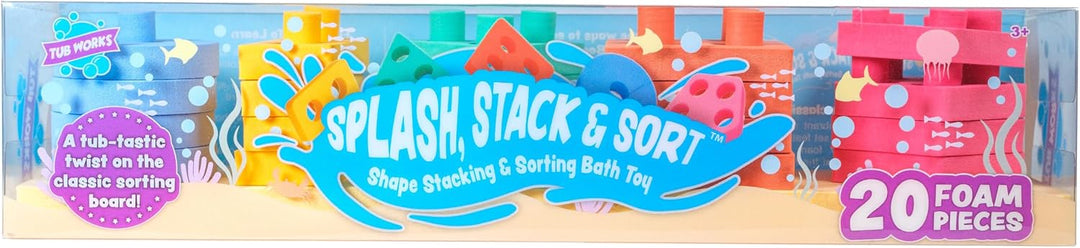 Tub Works® Splash, Stack & Sort™ Shape Sorter & Stacking Toddler Bath Toy