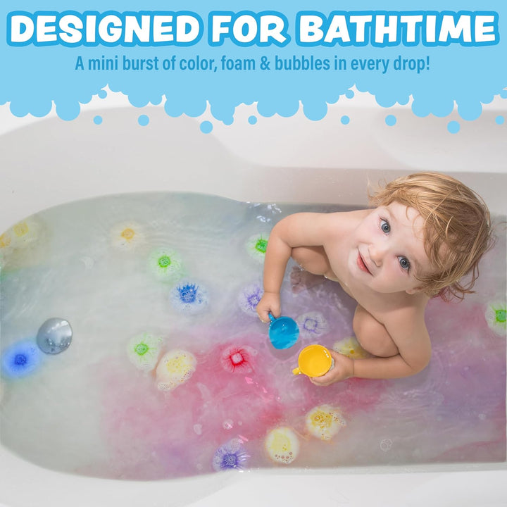 Tub Works® Lil' Bursts™ Mini Bath Bombs for Kids, 90 Count, Rainbow