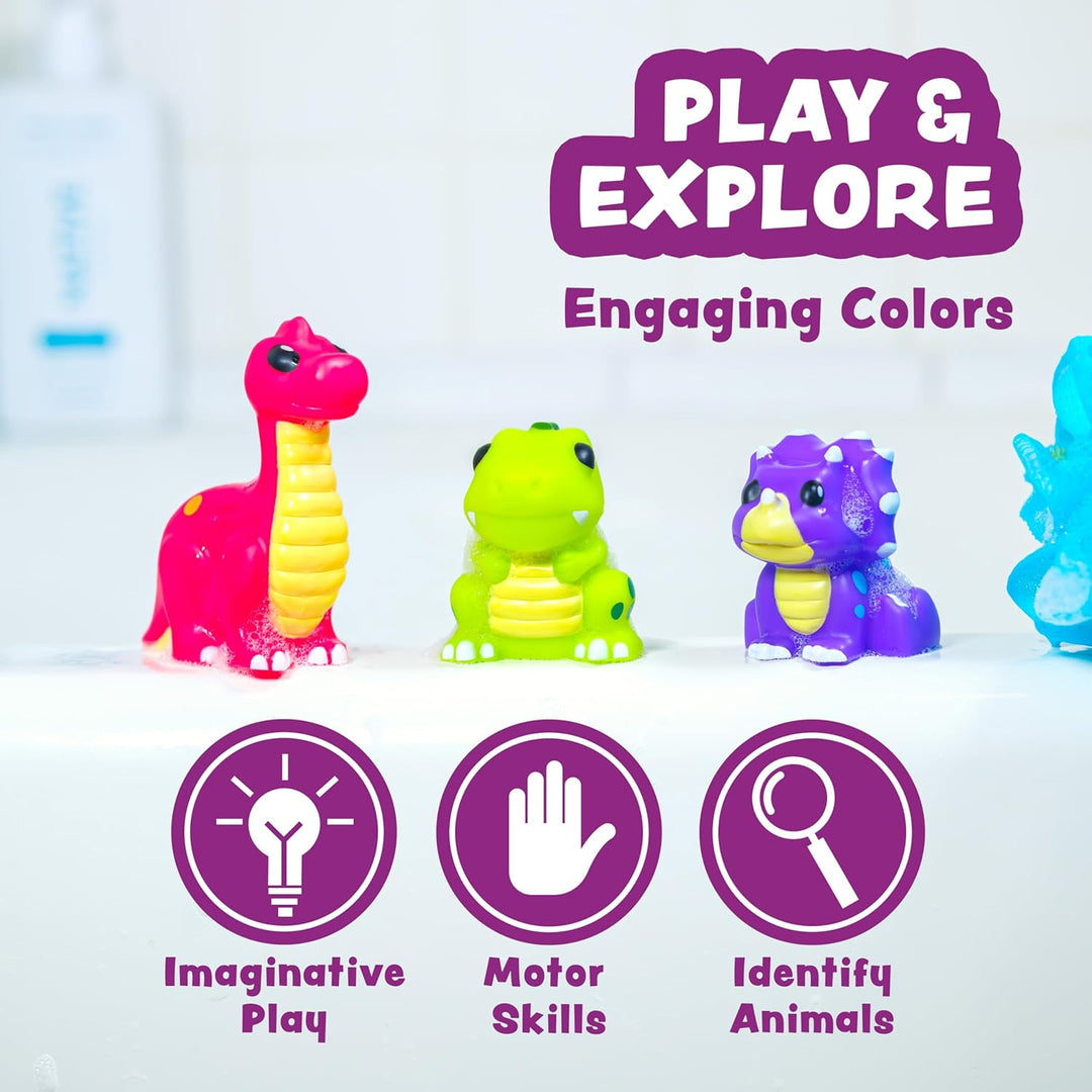 Tub Works® Dinosaur Mold Free Bath Toys, 12 Pack