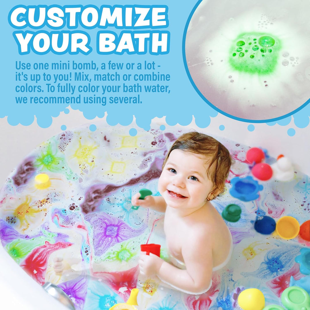 Tub Works® Lil' Bursts™ Mini Bath Bombs for Kids, 90 Count, Rainbow