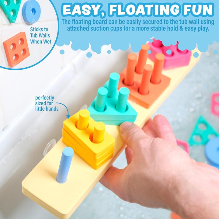 Tub Works® Splash, Stack & Sort™ Shape Sorter & Stacking Toddler Bath Toy