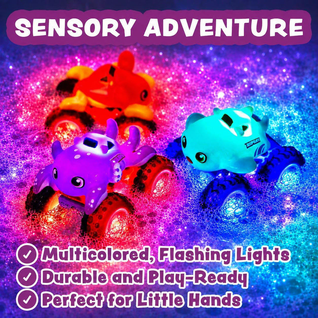Tub Works® Monster Trucks™ Light Up Bath Toys, 3 Pack, Crab, Ray & Octopus