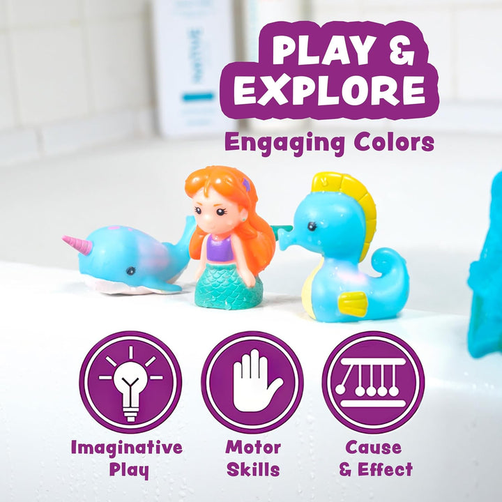 Tub Works® Mermaid Lagoon™ Light Up Bath Toys, 6 Pack