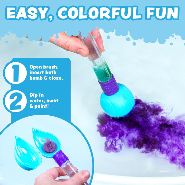 Tub Works® Bath Color Brush™ Kids Bath Bomb Set | Nontoxic & Fragrance-Free