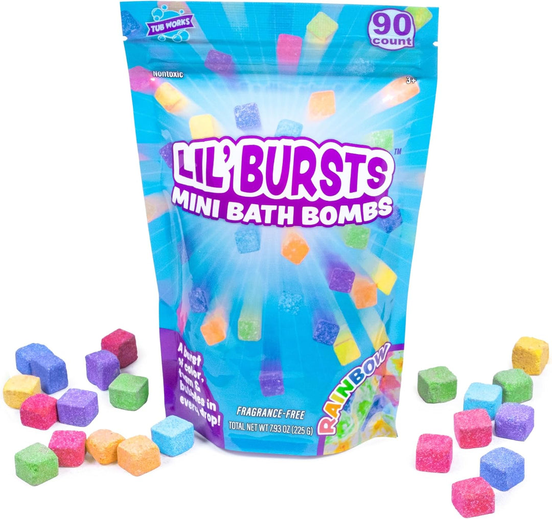 Tub Works® Lil' Bursts™ Mini Bath Bombs for Kids, 90 Count, Rainbow