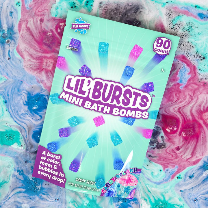 Tub Works® Lil' Bursts™ Mini Bath Bombs for Kids, 90 Count, Candy Splash