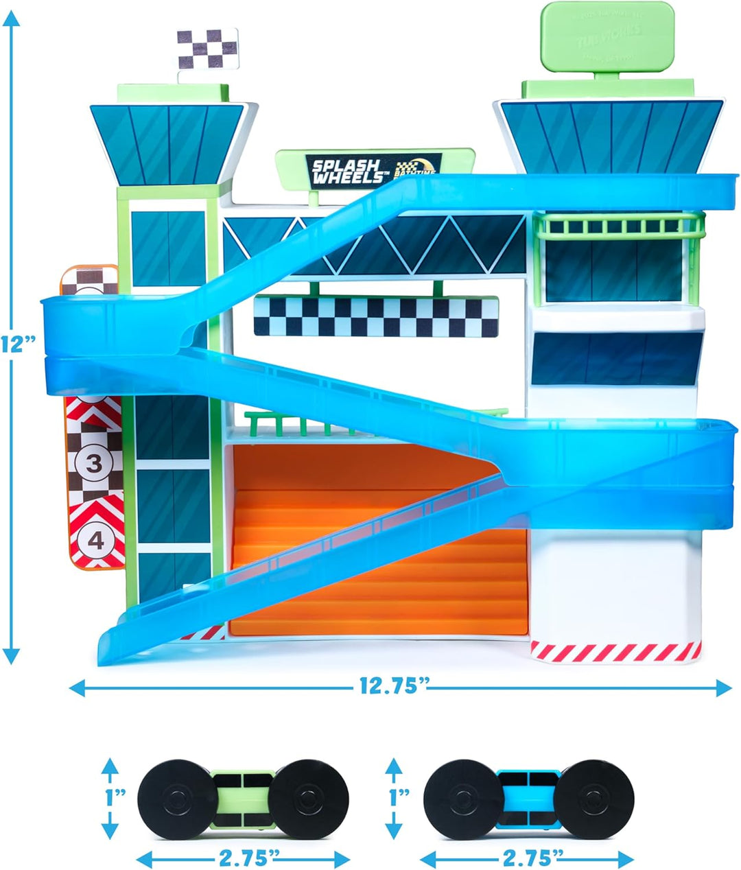 Tub Works® Splash Wheels™ Bathtime Raceway Car Ramp Toddler Bath Toy