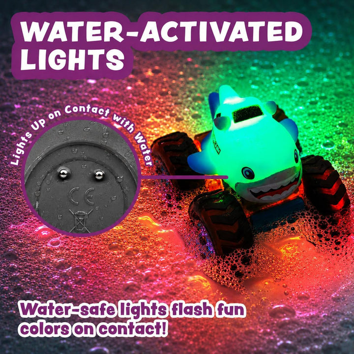 Tub Works® Monster Trucks™ Light Up Bath Toys, 3 Pack, Shark, Sea Turtle & Pufferfish
