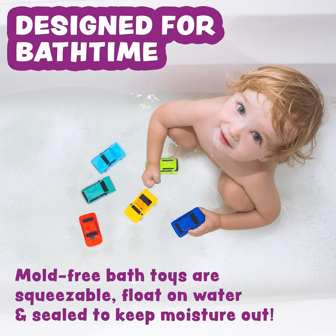Tub Works® Everyday Cars™ Mold Free Baby Bath Toys, 6 Pack