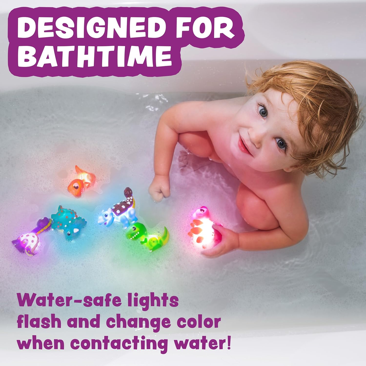 Tub Works® Dinos™ Dinosaur Light Up Bath Toys, 6 Pack – Tub Works LLC