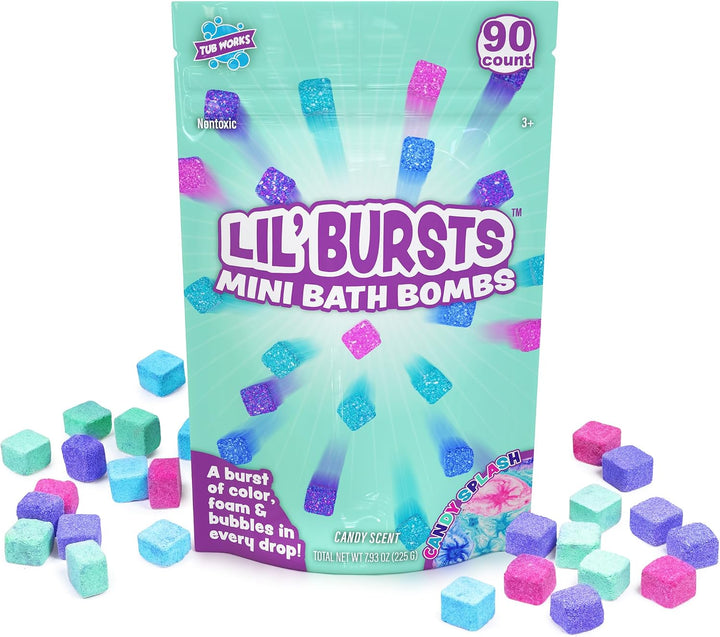 Tub Works® Lil' Bursts™ Mini Bath Bombs for Kids, 90 Count, Candy Splash