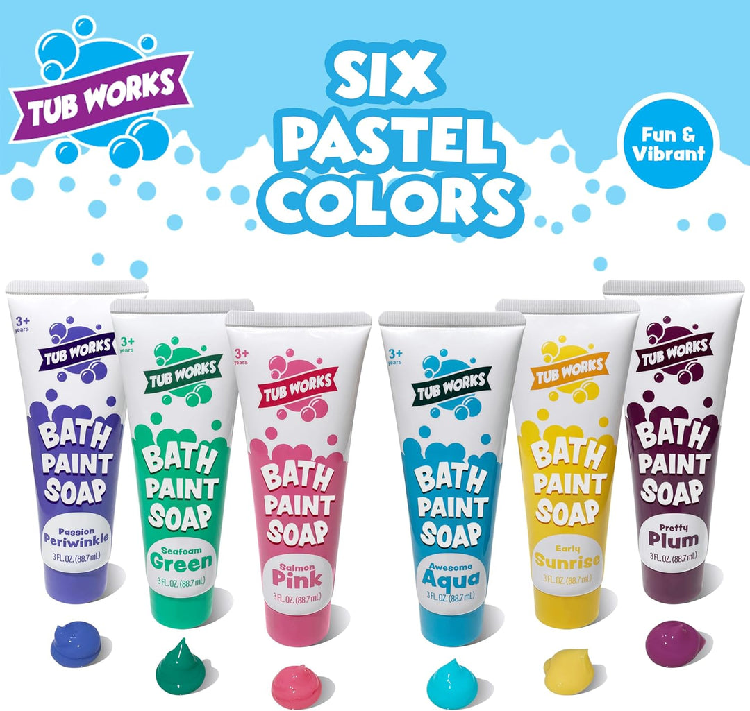 Tub Works® Bath Paint Soap Bath Toy, Pastel 6 Pack