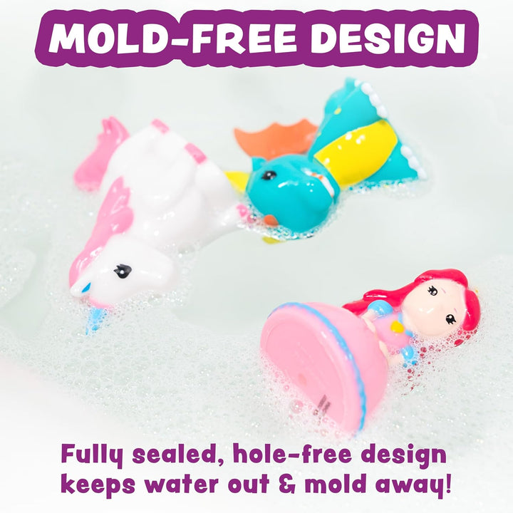 Tub Works® Fantasy™ Mold Free Bath Toys, 6 Pack