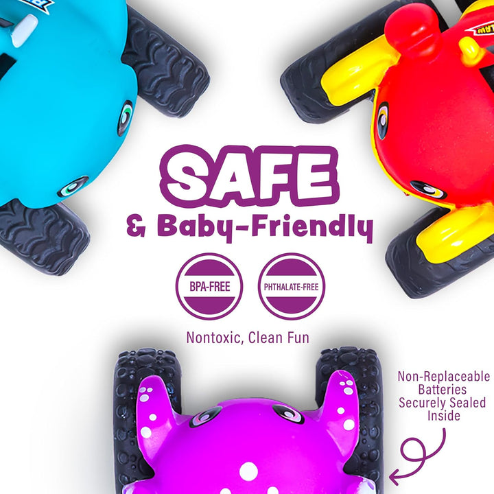 Tub Works® Monster Trucks™ Light Up Bath Toys, 3 Pack, Crab, Ray & Octopus