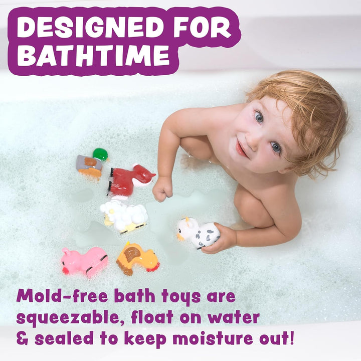 Tub Works® Barnyard™ Mold Free Bath Toys, 12 Pack