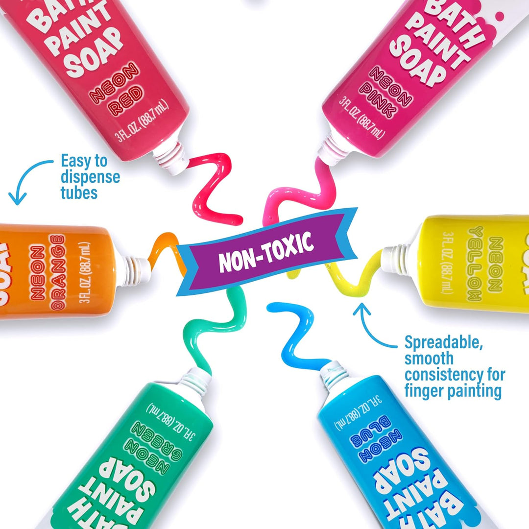 Tub Works® Bath Paint Soap Bath Toy, Neon Pack
