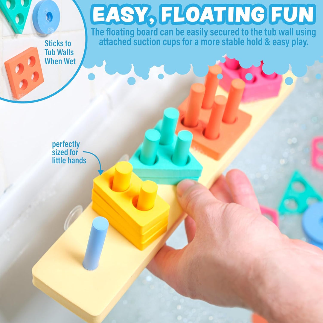 Tub Works® Splash, Stack & Sort™ Shape Sorter & Stacking Toddler Bath Toy