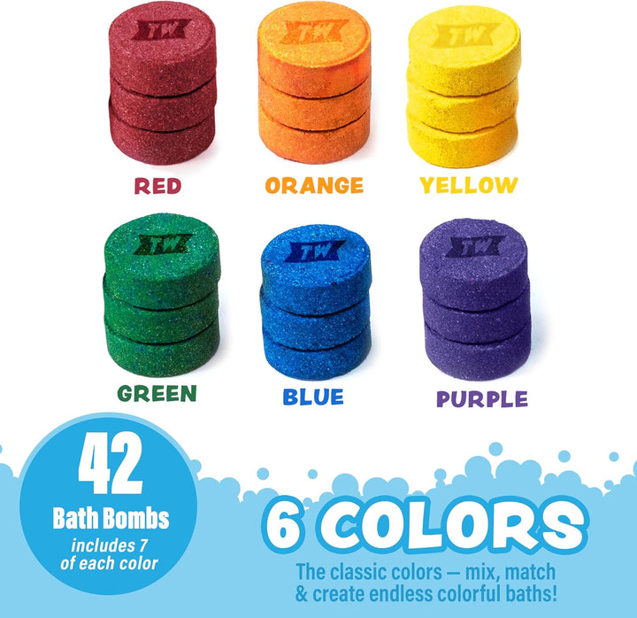 Tub Works® Bath Color Pops™ Moisturizing Kids Bath Bombs, 42 Count