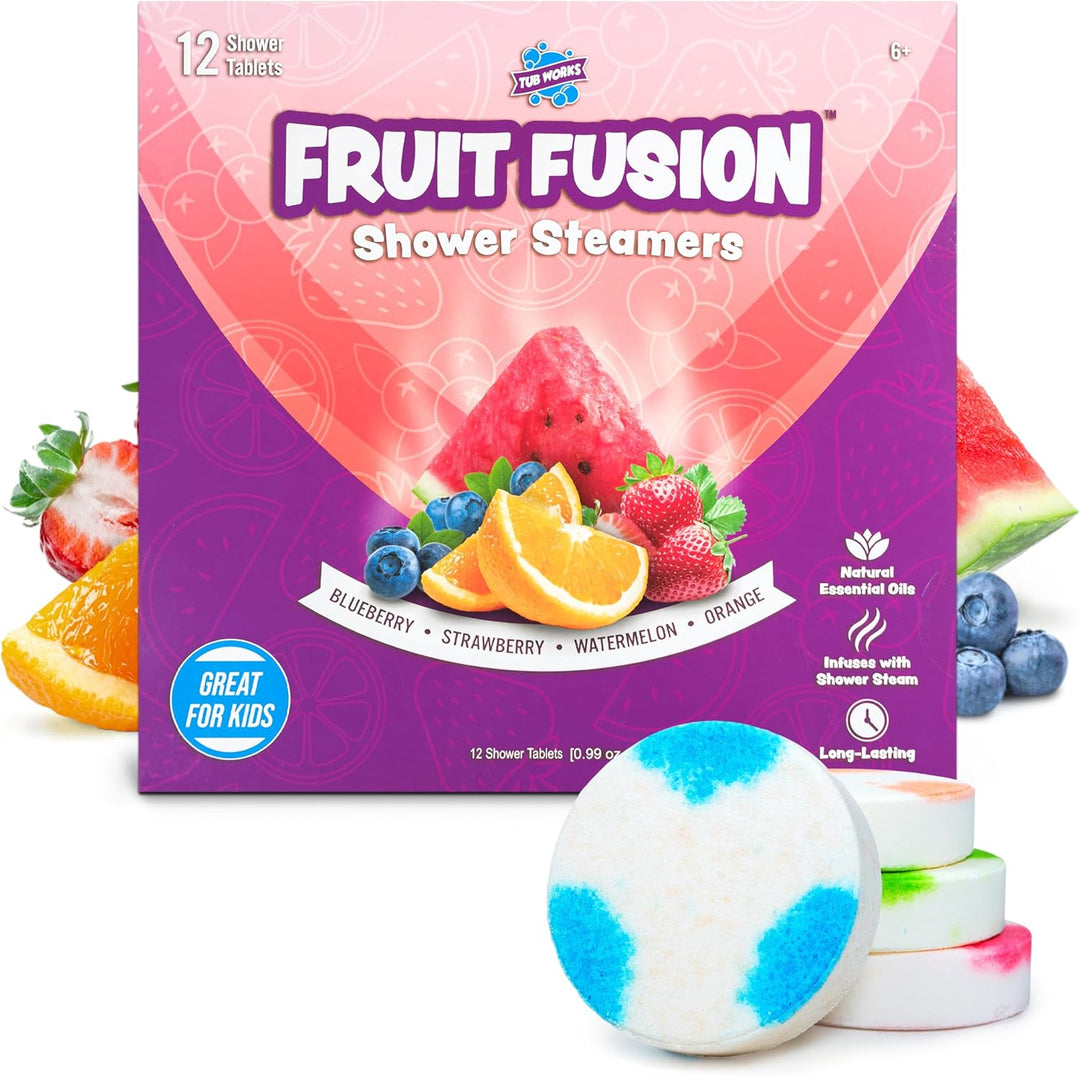 Tub Works® Fruit Fusion™ Shower Steamers for Kids, Variety 12 Pack