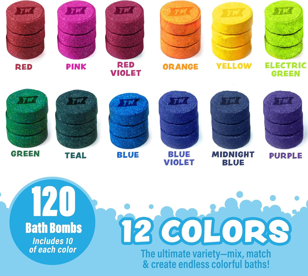 Tub Works® Bath Color Pops™ Moisturizing Kids Bath Bombs, 120 Count