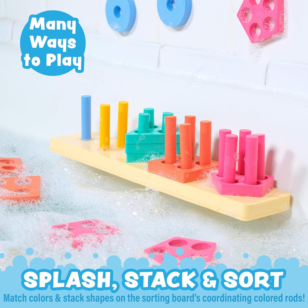 Tub Works® Splash, Stack & Sort™ Shape Sorter & Stacking Toddler Bath Toy