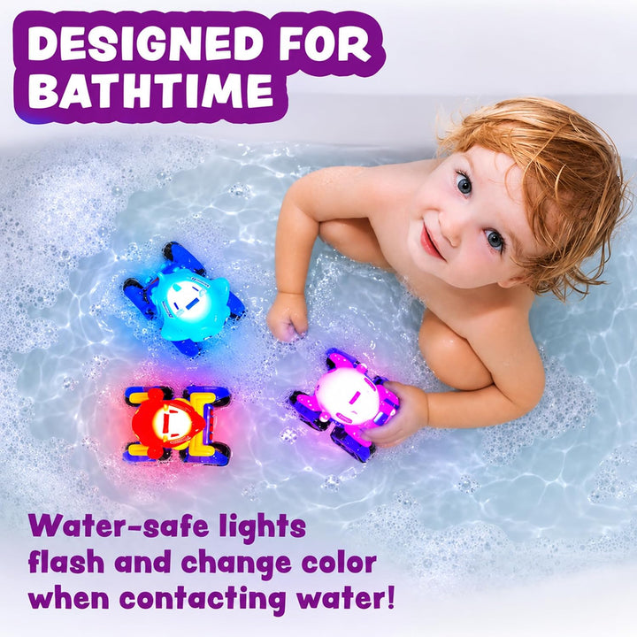Tub Works® Monster Trucks™ Light Up Bath Toys, 3 Pack, Crab, Ray & Octopus