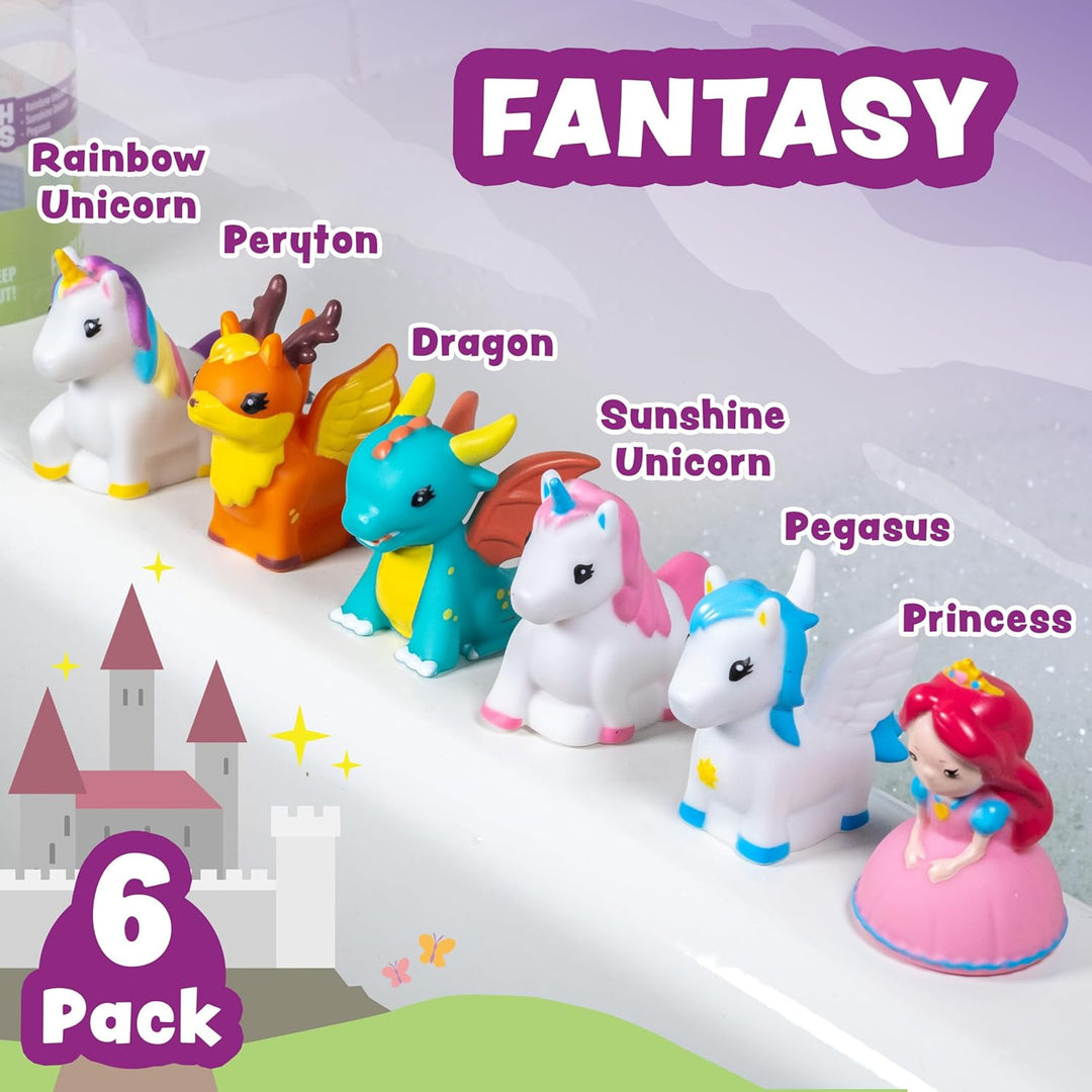 Tub Works® Fantasy™ Mold Free Bath Toys, 6 Pack