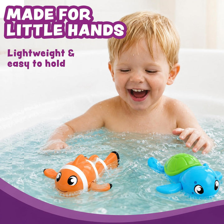 Tub Works® Swimmers™ Wind Up Baby Bath Toys, Marine™ 3 Pack
