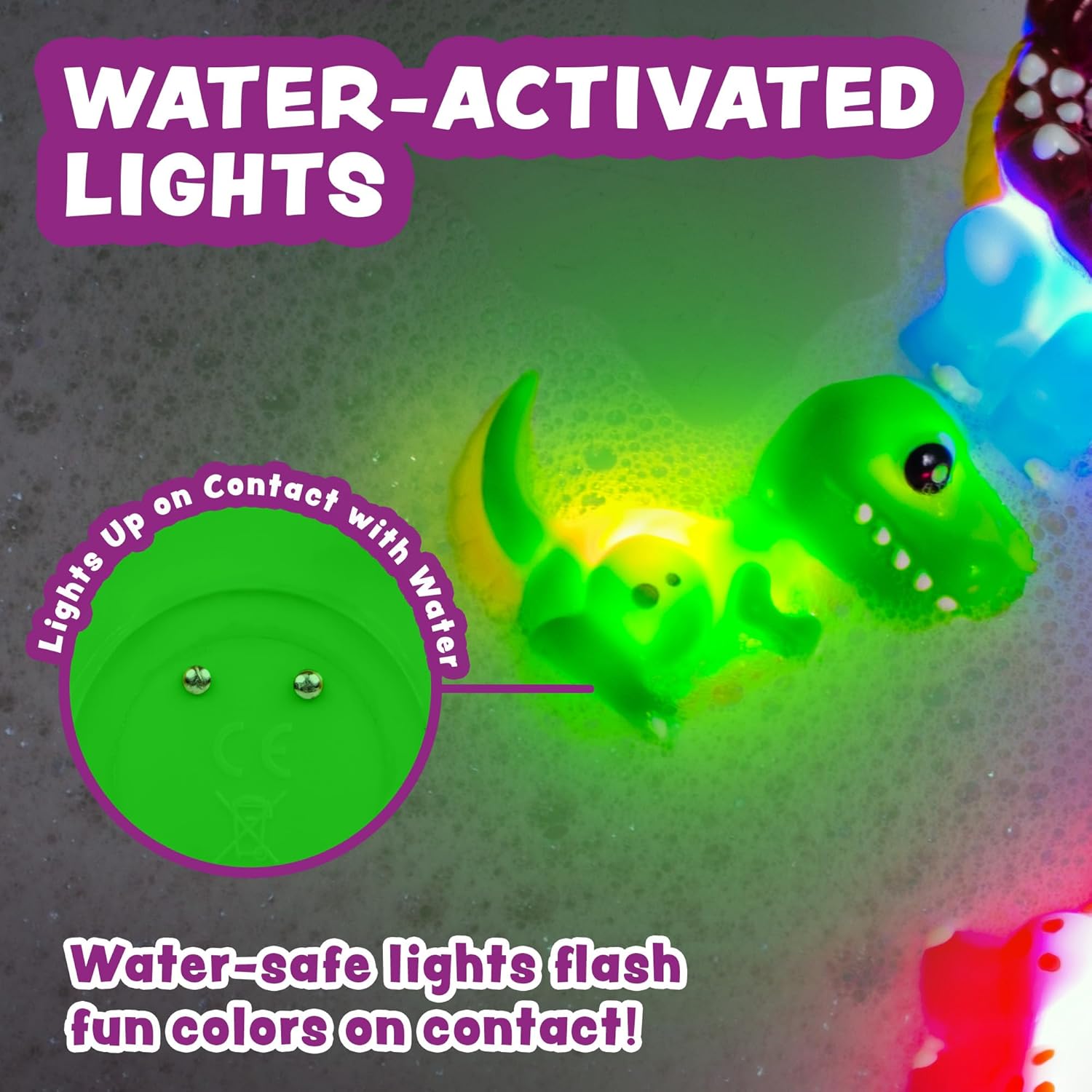 Tub Works® Dinos™ Dinosaur Light Up Bath Toys, 6 Pack – Tub Works LLC