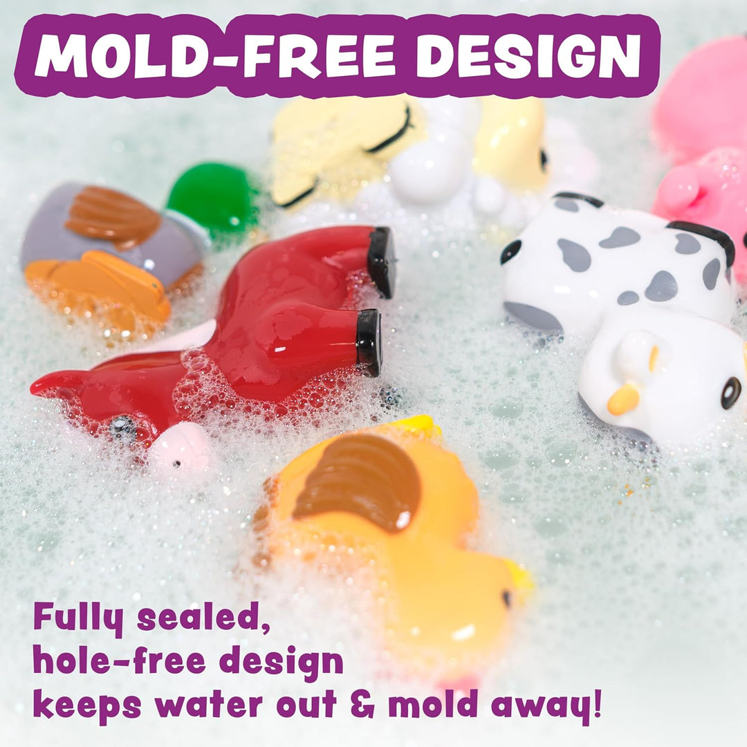 Tub Works® Barnyard™ Mold Free Bath Toys, 12 Pack