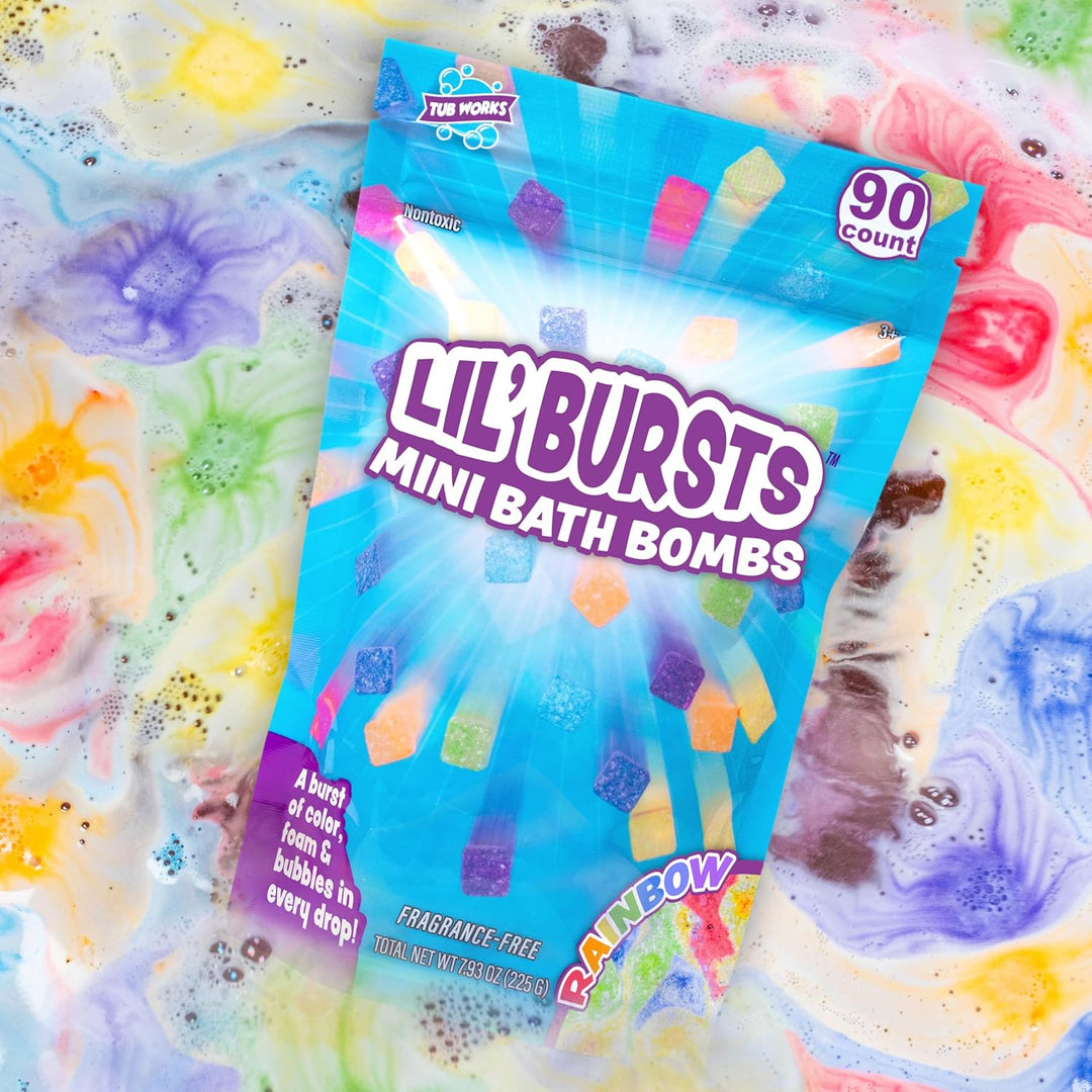 Tub Works® Lil' Bursts™ Mini Bath Bombs for Kids, 90 Count, Rainbow