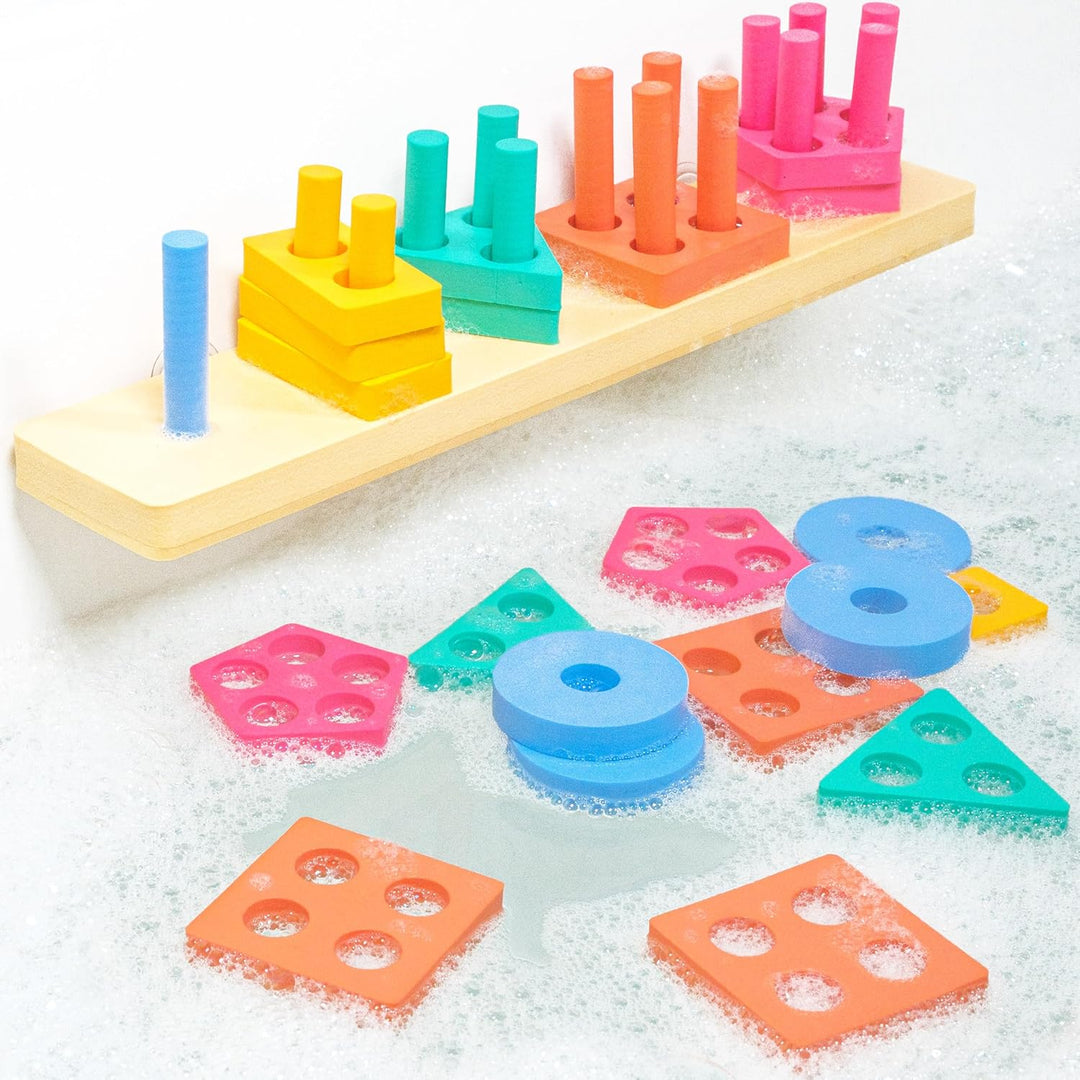 Tub Works® Splash, Stack & Sort™ Shape Sorter & Stacking Toddler Bath Toy