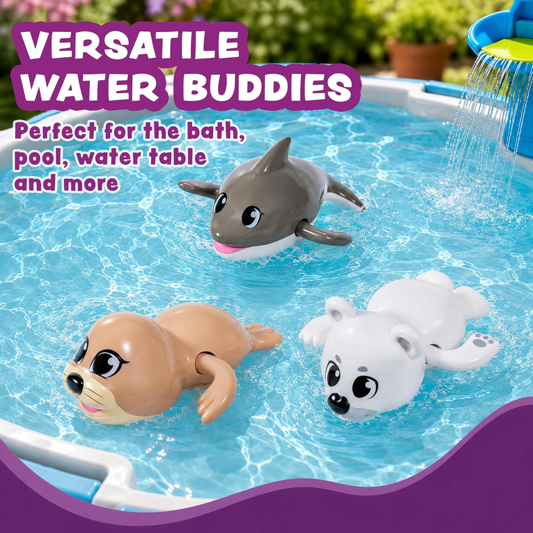 Tub Works® Swimmers™ Wind Up Baby Bath Toys, Arctic™ 3 Pack