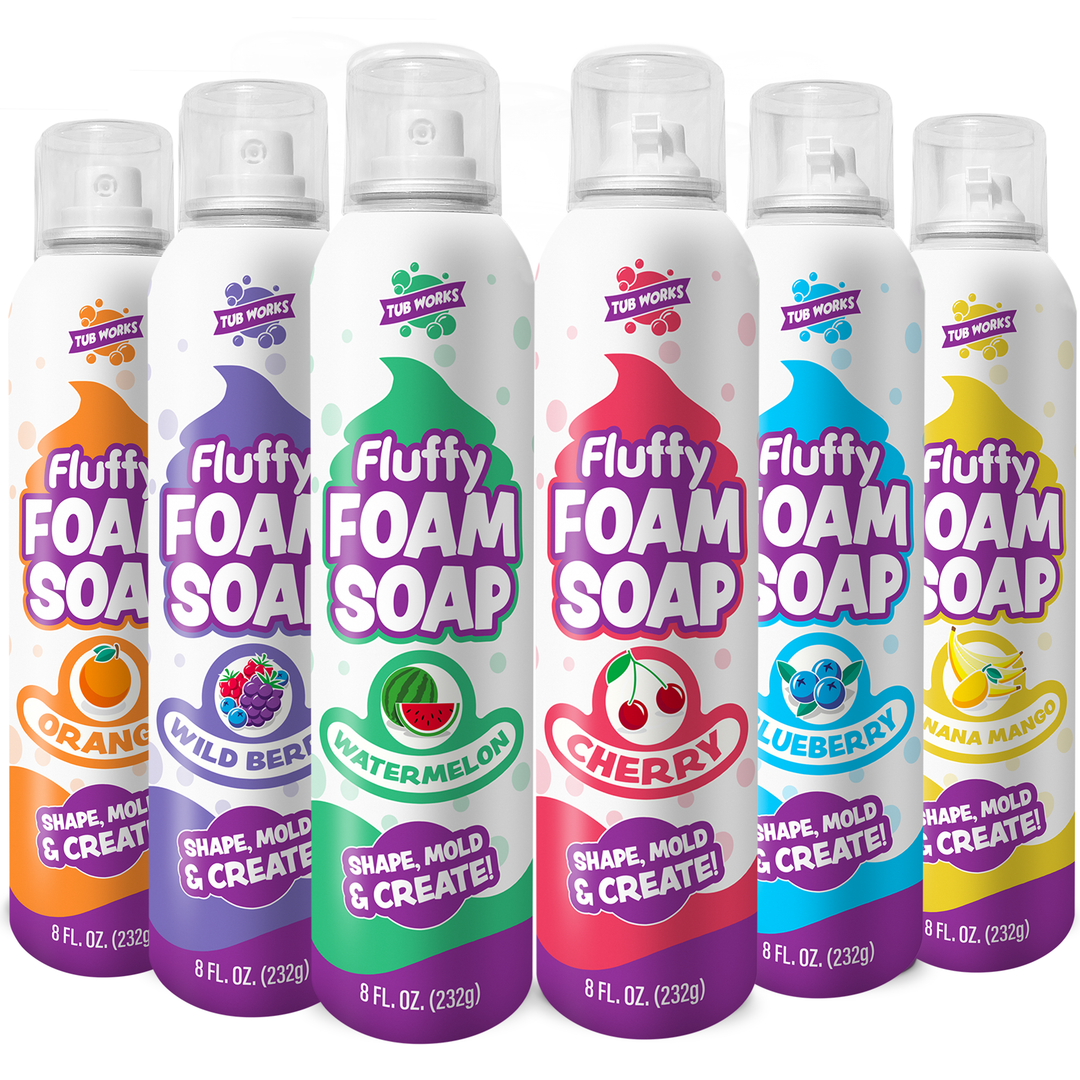 Tub Works® Fluffy Foam Soap, Variety 6 Pack
