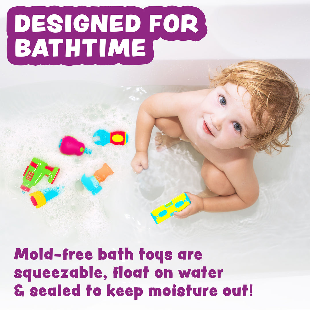 Tub Works® Tools™ Mold Free Bath Toys, 6 Pack