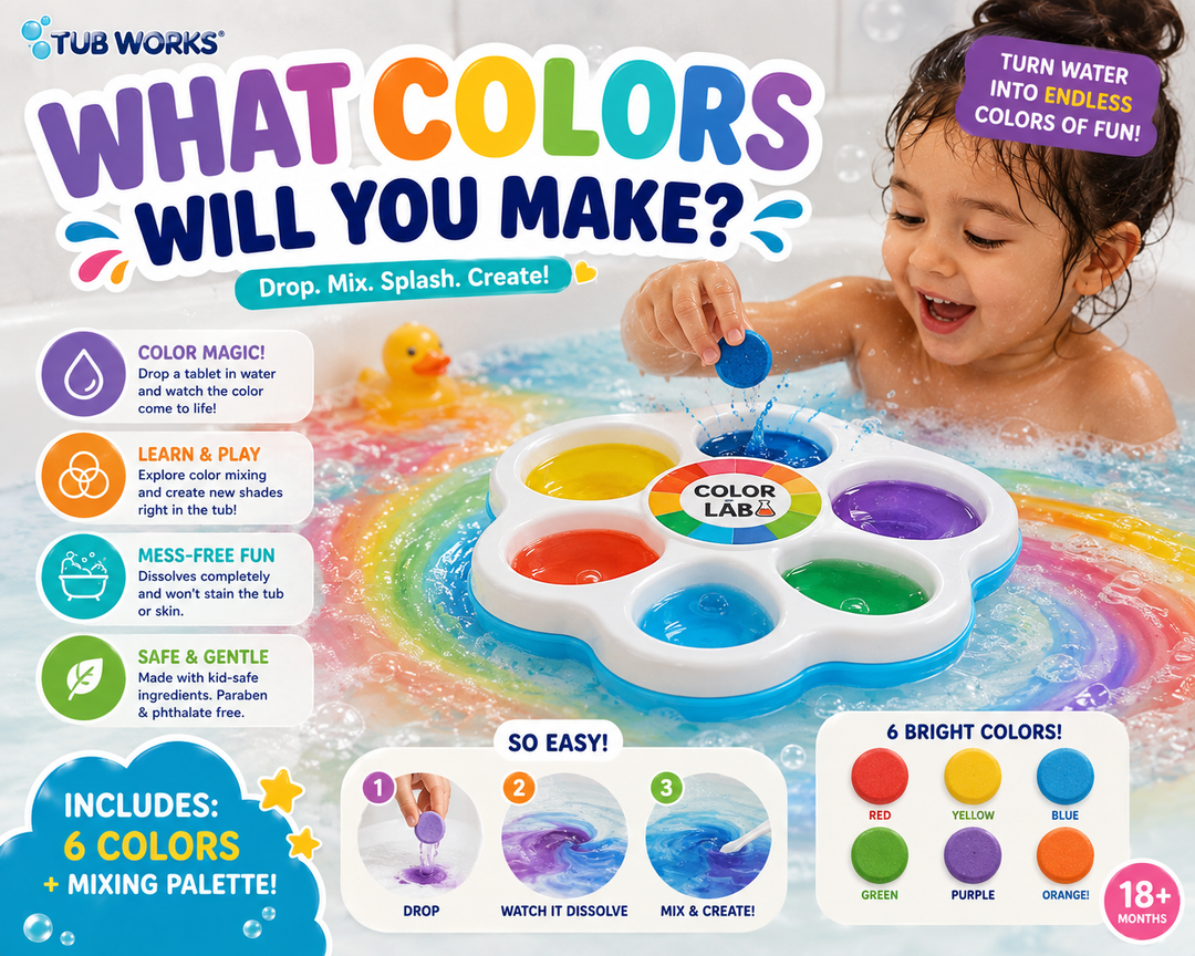 Tub Works® WHAT COLORS WILL YOU MAKE™ Bath Toy