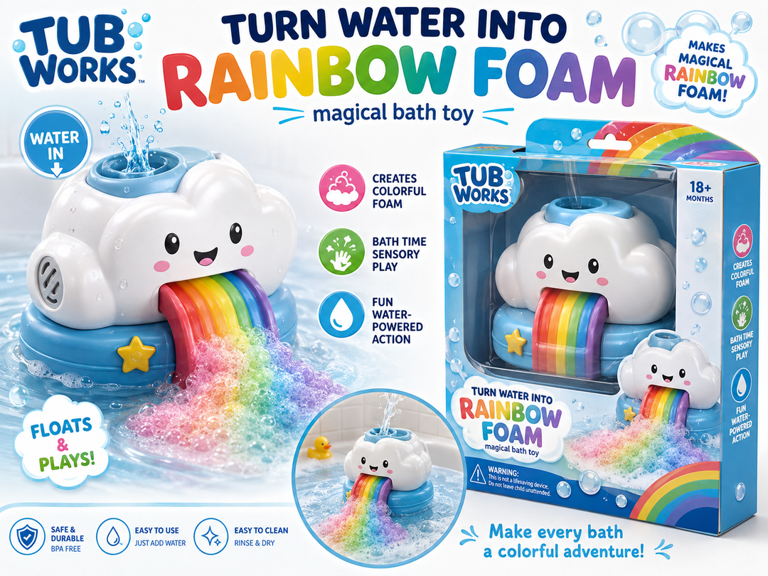 Tub Works® Turn Water  Into Rainbow Foam™ Magical Bath Toy