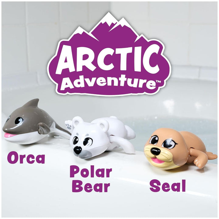 Tub Works® Wind Up Swimming Baby & Toddler Bath Toys, Arctic 3 Pack