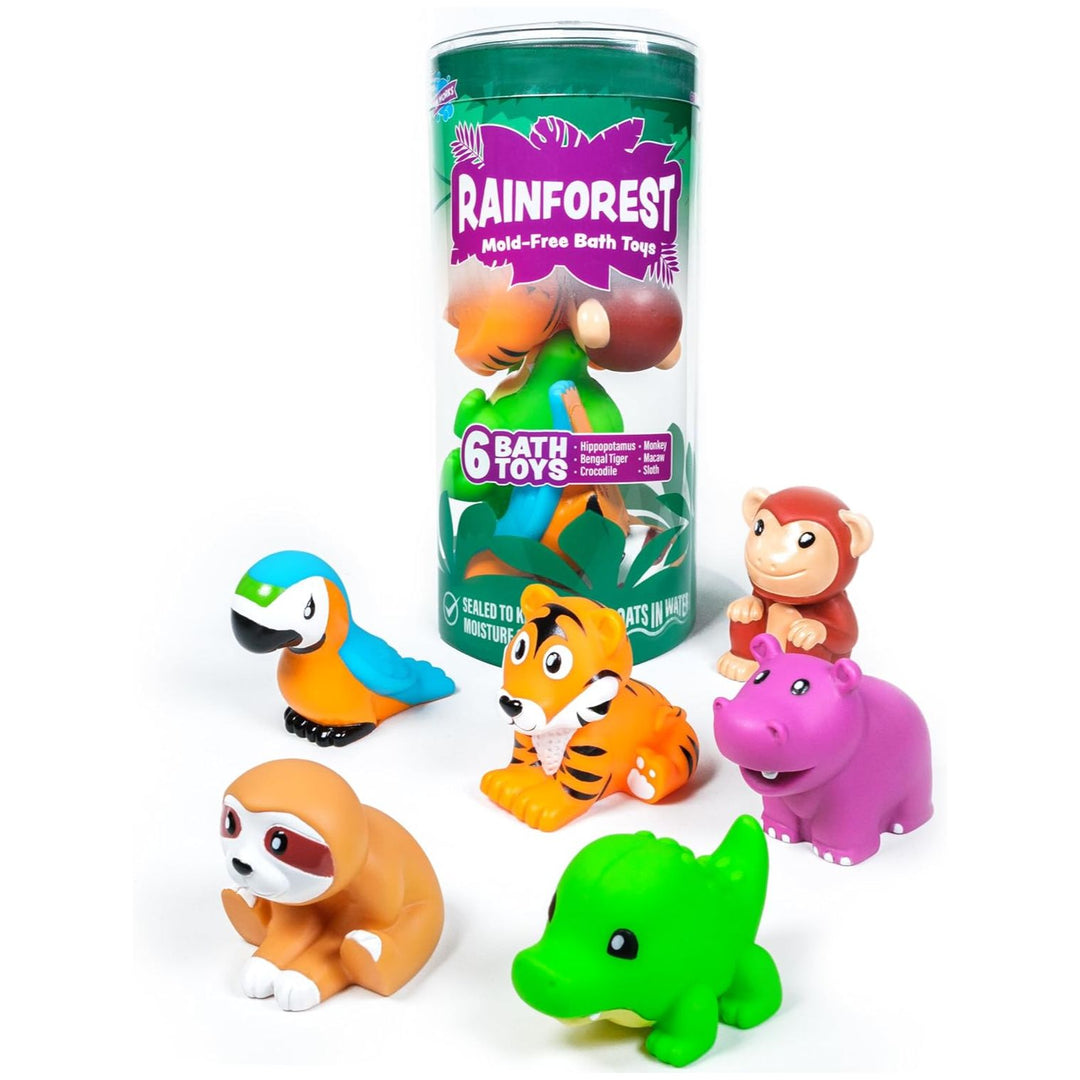 Tub Works® Rainforest™ Mold Free Bath Toys, 6 Pack