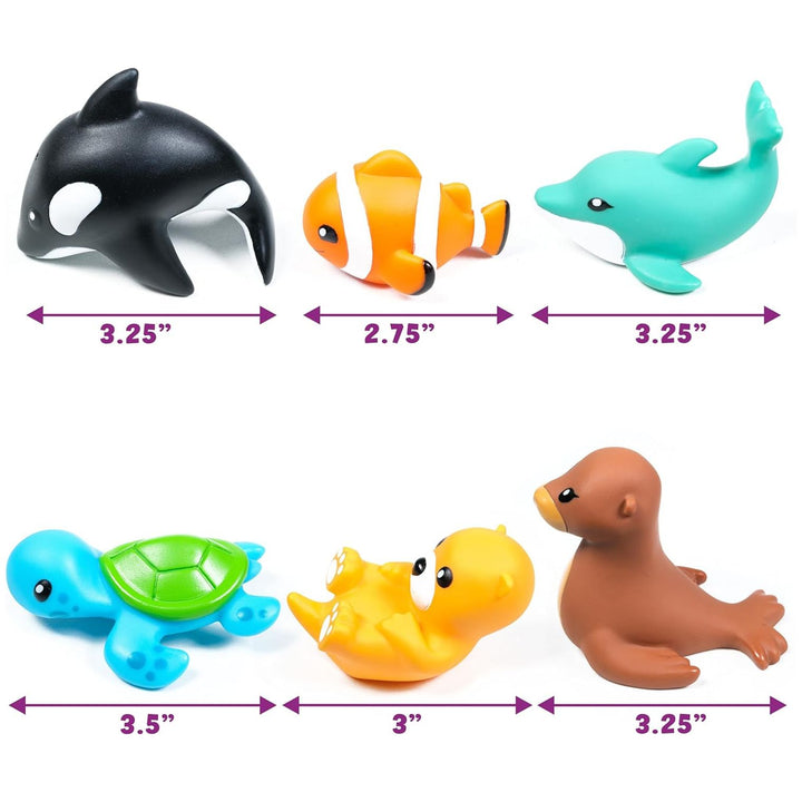 Tub Works® Marine™ Mold Free Bath Toys, 6 Pack