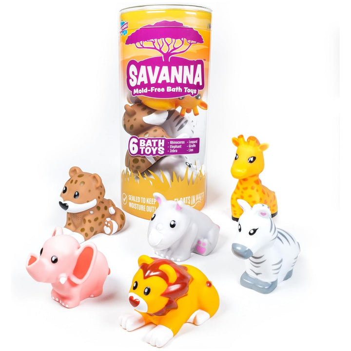 Tub Works® Savanna™ Mold Free Bath Toys, 6 Pack