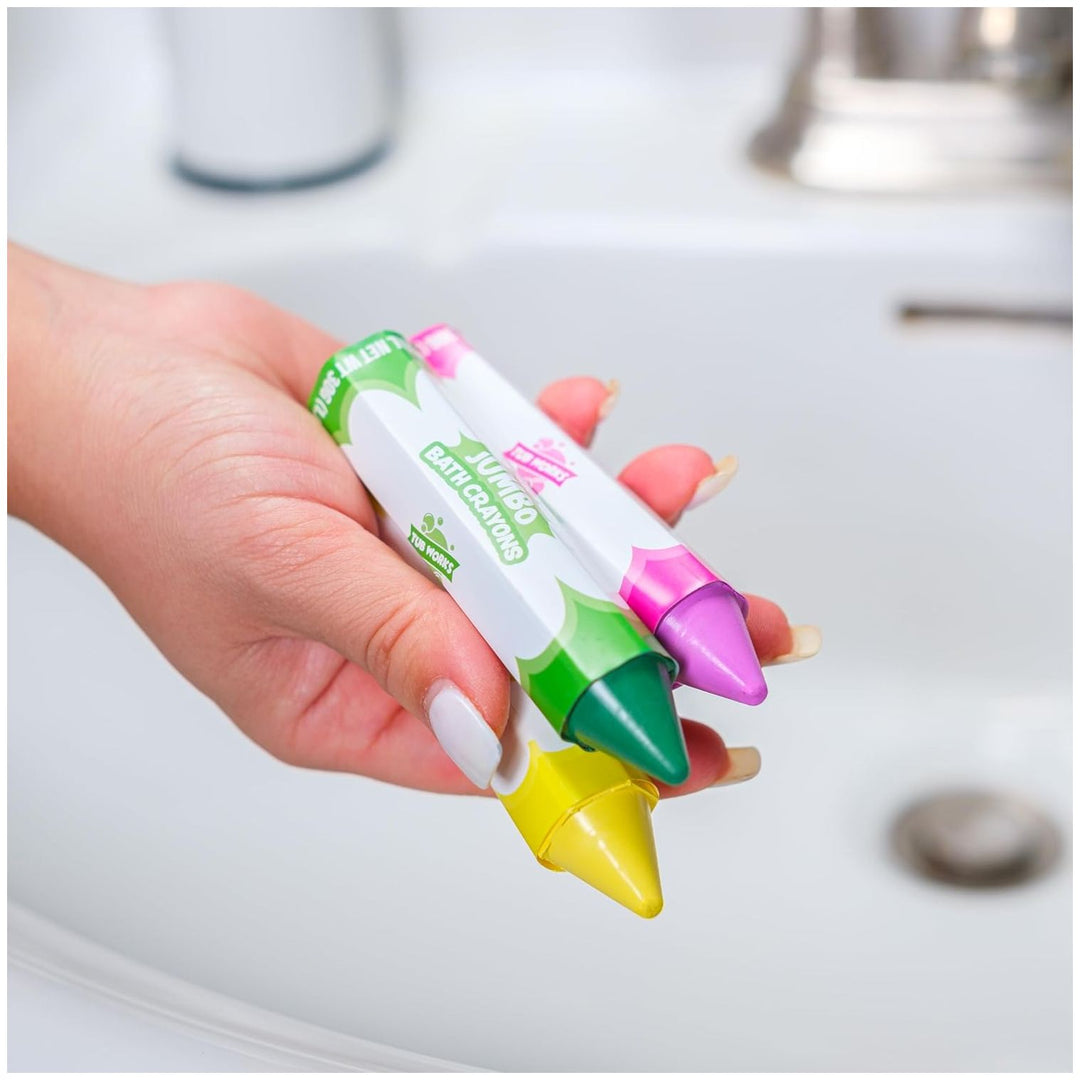 Tub Works® Crayons de bain Jumbo Smooth™, jouet pour le bain | Crayons de bain non toxiques et lavables pour les enfants | Grands crayons pour baignoire faciles à prendre en main Tub Works® Crayons de bain Jumbo Smooth™, jouet pour le bain | Crayons de bain non toxiques et lavables pour les enfants | Grands crayons pour baignoire faciles à prendre en main
